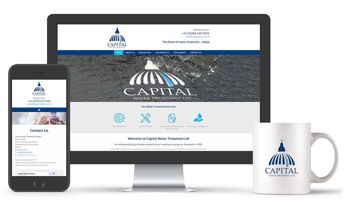 capital water treatment website design