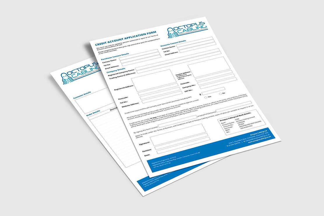 octopus cabling bespoke credit account forms