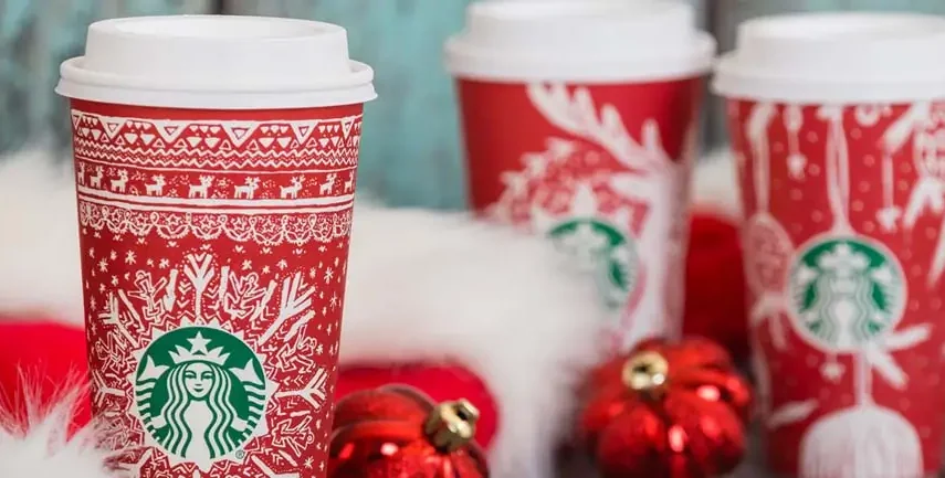 Three Christmas Starbucks drinks