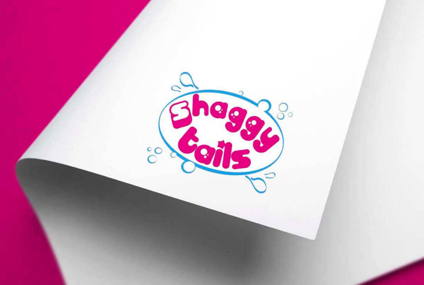 close up of shaggy tails logo on letterhead