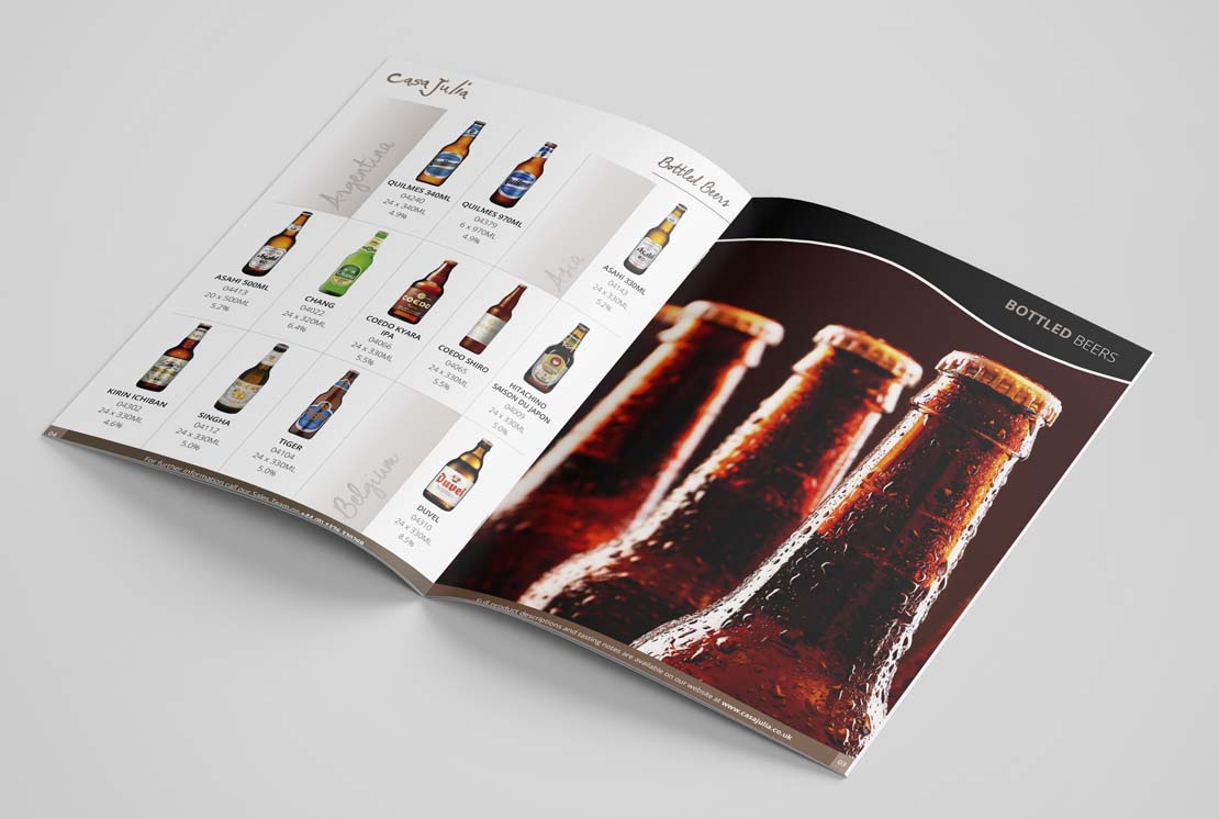 casa julia beer catalogue opened