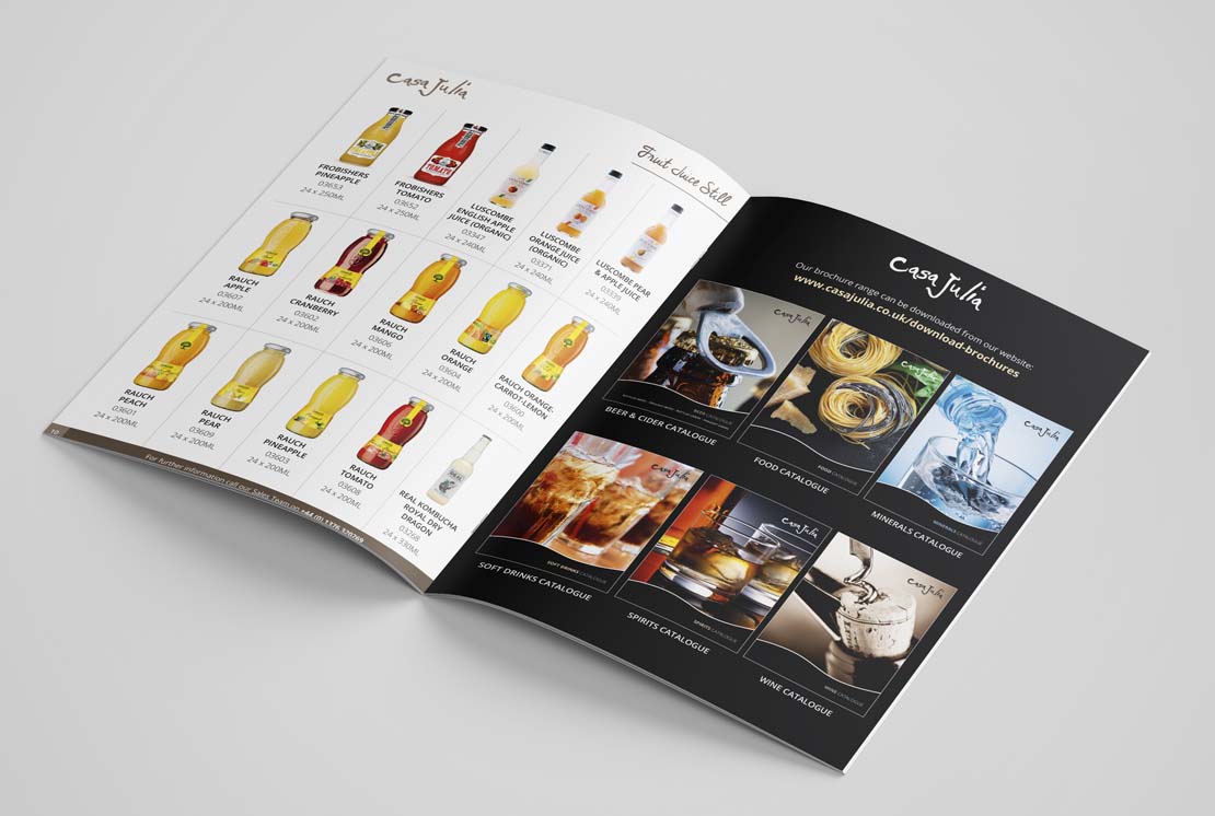 casa julia soft drinks catalogue opened