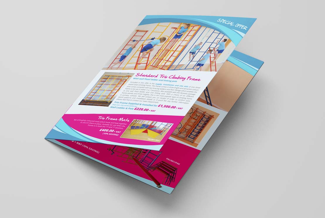 colourful leaflet printing for universal services