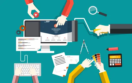 2020 Web design trends banner graphic