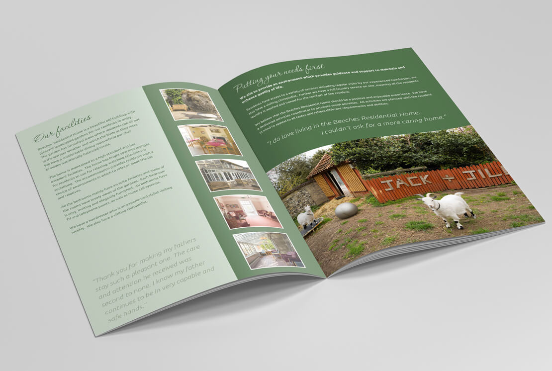 opened care home brochure pages