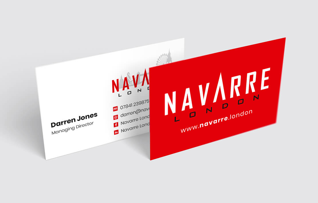 business card front and back in front of each other