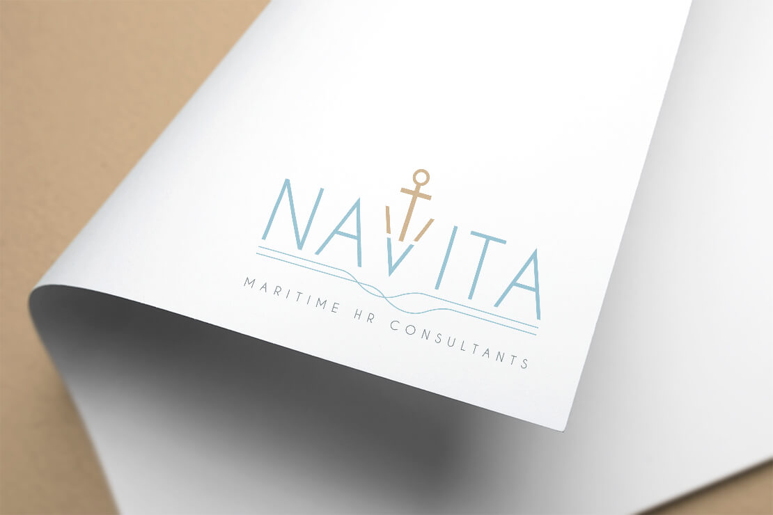 coloured logo on letterhead corner