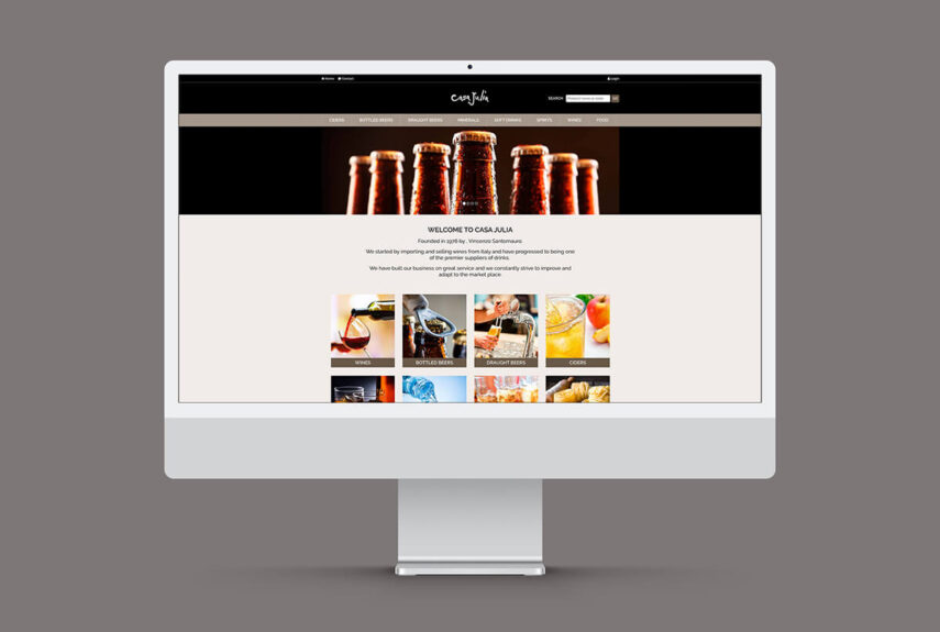 drinks supplier ecommerce web design