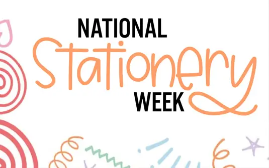 National stationary week graphic design banner