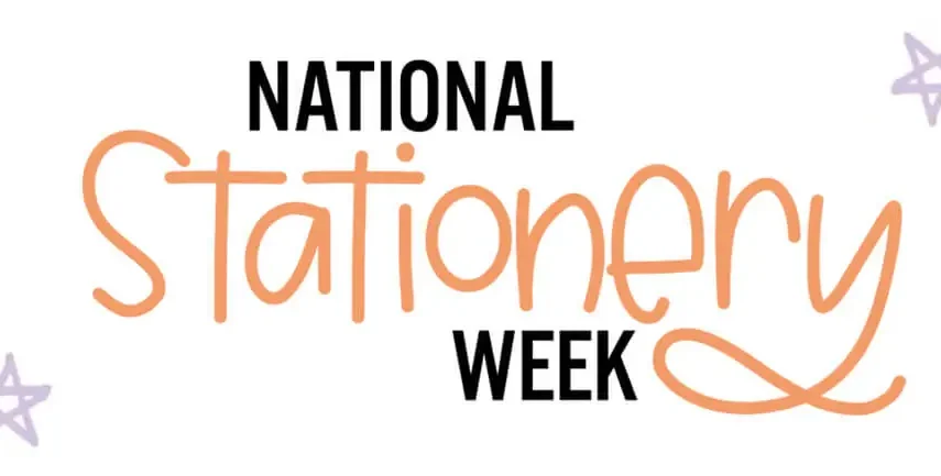 National stationary week graphic design banner