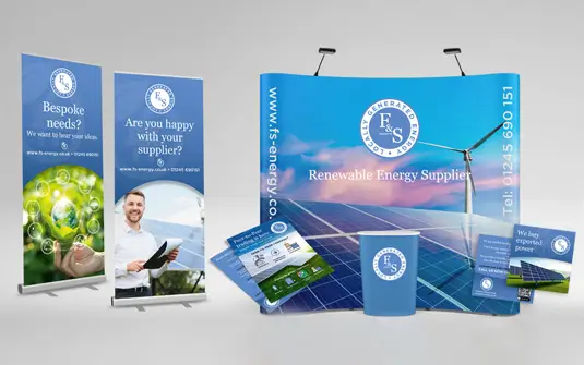 Renewable energy exhibition stand graphics and exhibition printing in Essex
