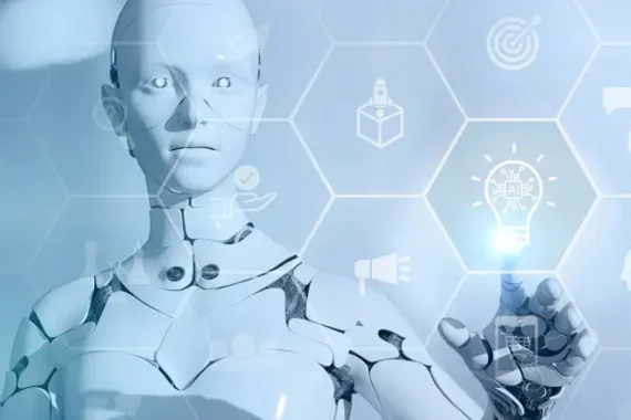 AI robot interacting – can AI help set up a new business