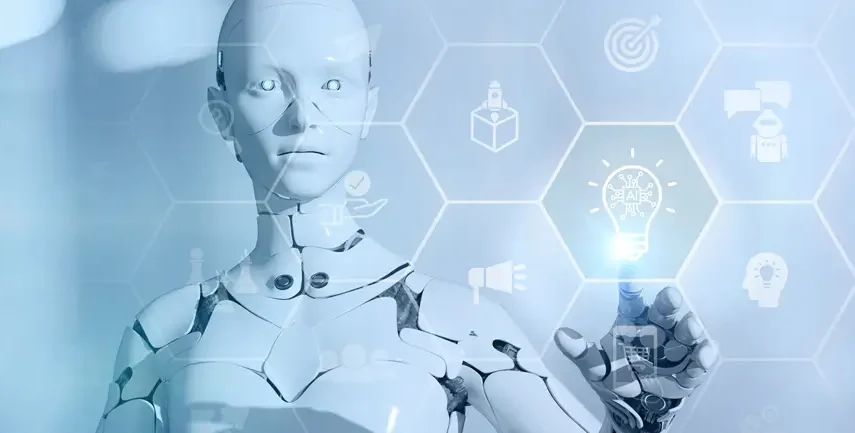 AI robot interacting – can AI help set up a new business